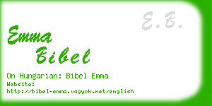 emma bibel business card